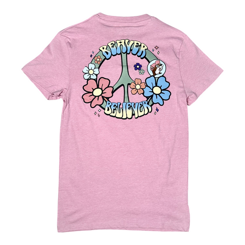 Adult Beaver Believer Pink Shirt