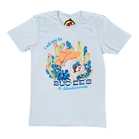 Adult Bluebonnet & Buc-ee's Blue Shirt
