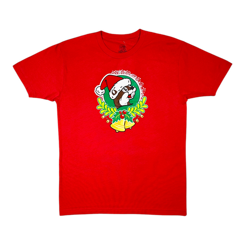 Buc-ee's Adult Christmas 2025 Red T-Shirt
