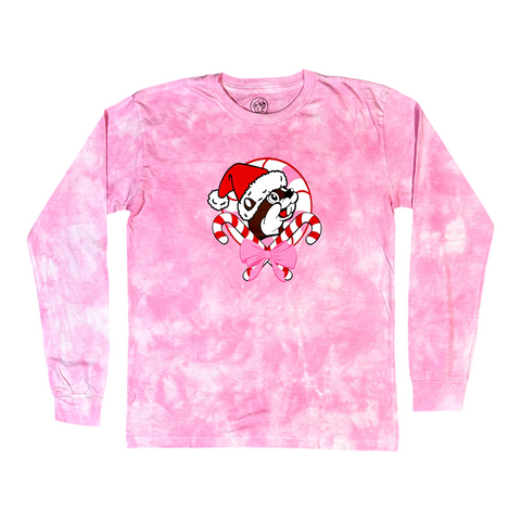 Adult Buc-ee’s Long Sleeve Christmas Pink Shirt