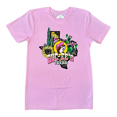 Buc-ee’s Cactus Texas T-Shirt – Pink