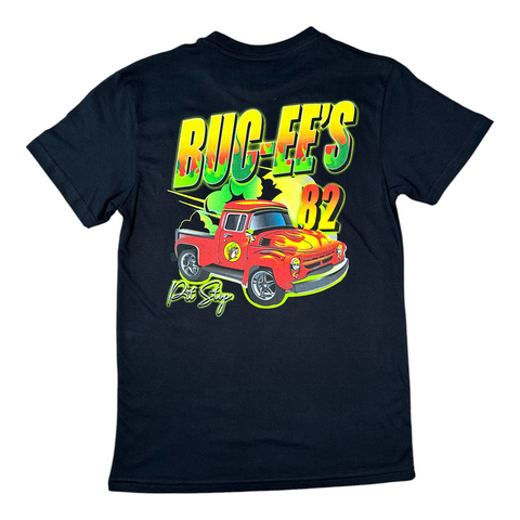 Adult Black Buc-ee's 82 Truck Pit Stop Shirt