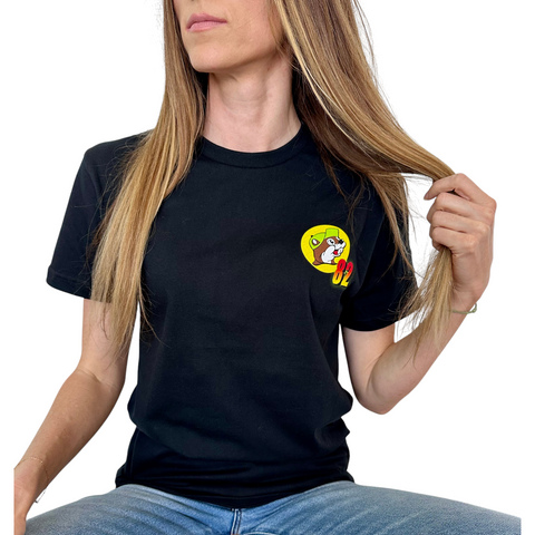 Adult Black Buc-ee's 82 Truck Pit Stop Shirt