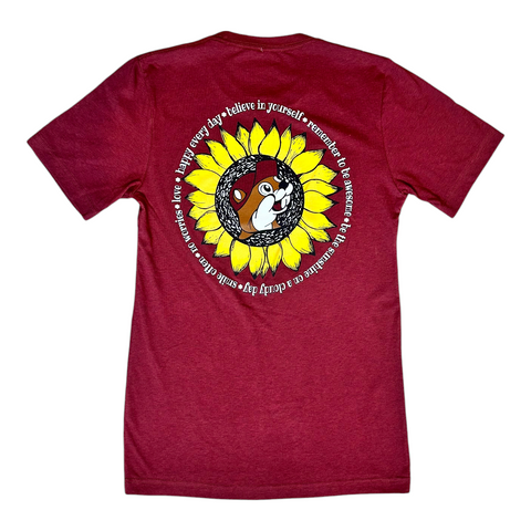 Adult Maroon Buc-ee's Sunflower Shirt