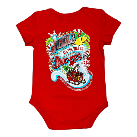 Buc-ee's Infant Christmas 2025 Red Onesie