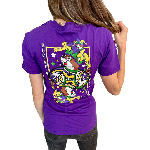 Adult Purple Buc-ee's 2025 Mardi Gras Shirt