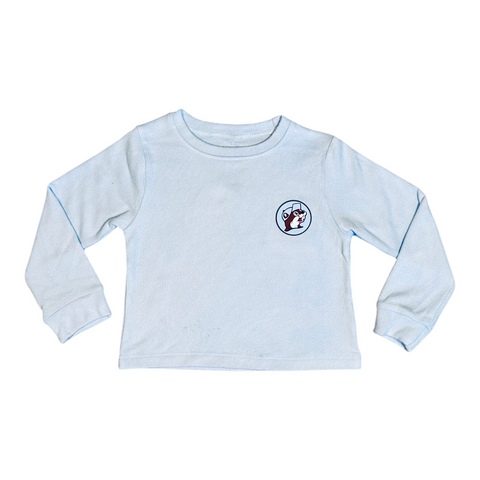 Youth Light Blue Lounge Crop Top