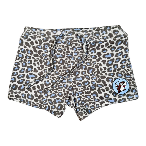 Adult Blue Leopard Lounge Shorts