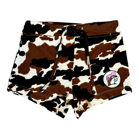 Youth Cow Print Lounge Shorts