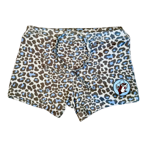 Youth Blue Leopard Lounge Shorts