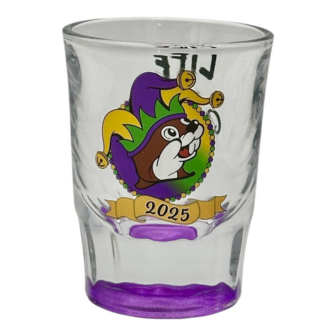 Buc-ee's Mardi Gras Shot Glass - Life Of The Mardi