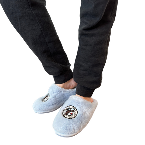 Buc-ee’s Snow Leopard Slippers for Women