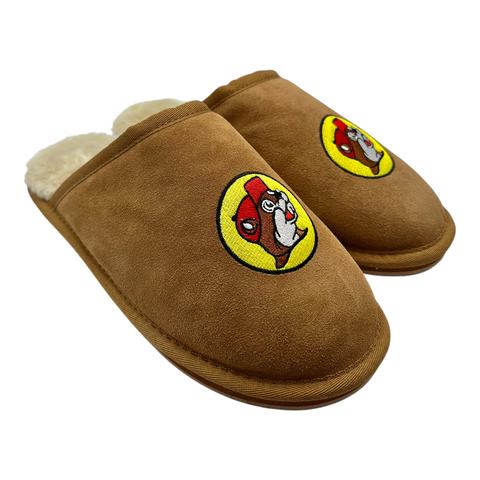 Unisex Slippers with Buc-ee's Logo