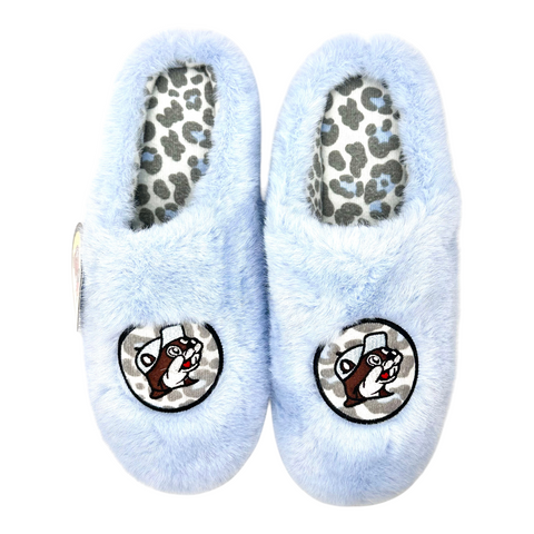 Buc-ee’s Snow Leopard Slippers for Women