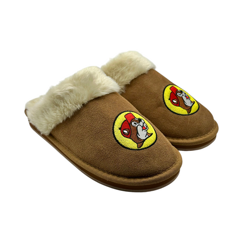 Women's Slippers with Buc-ee's Logo