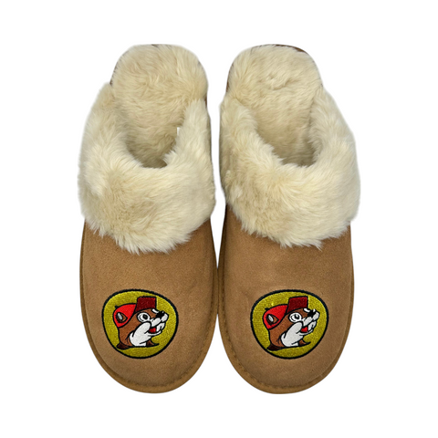 Women's Slippers with Buc-ee's Logo