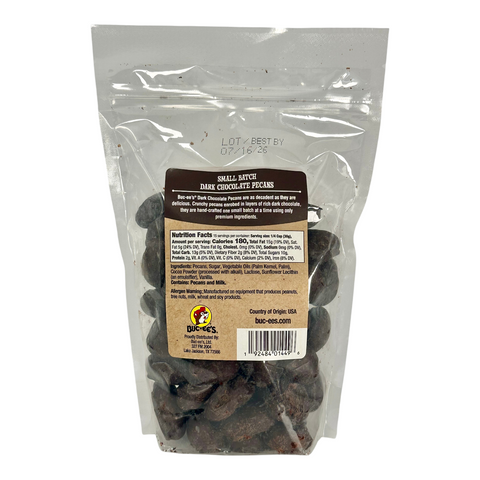 Pecans Small Batch 16oz - Dark Chocolate