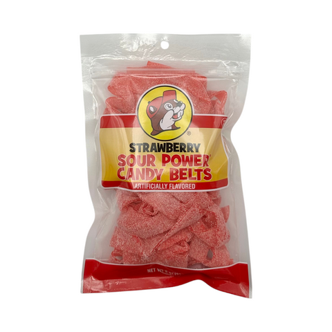 Sour Power Candy Belts - Strawberry