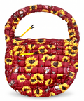 Maroon tote bag - sunflower design