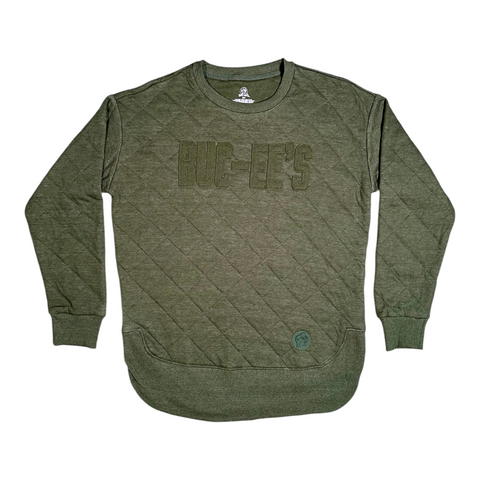 Buc-ee's Adult Quilted Fleece Crew - Green