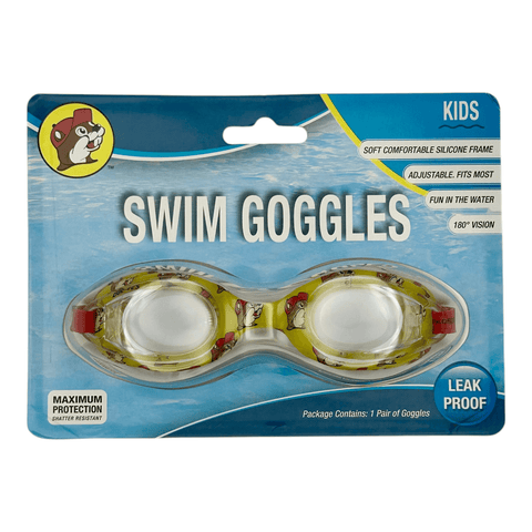 Buc-ee’s Kids’ Swim Goggles – Yellow with Buc-ee’s Logo