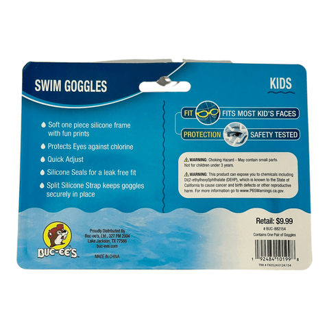 Buc-ee’s Kids’ Swim Goggles – Yellow with Buc-ee’s Logo