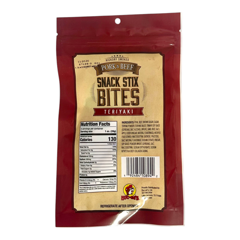 Buc-ee's Hickory Smoked Snack Stix Bites - Teriyaki
