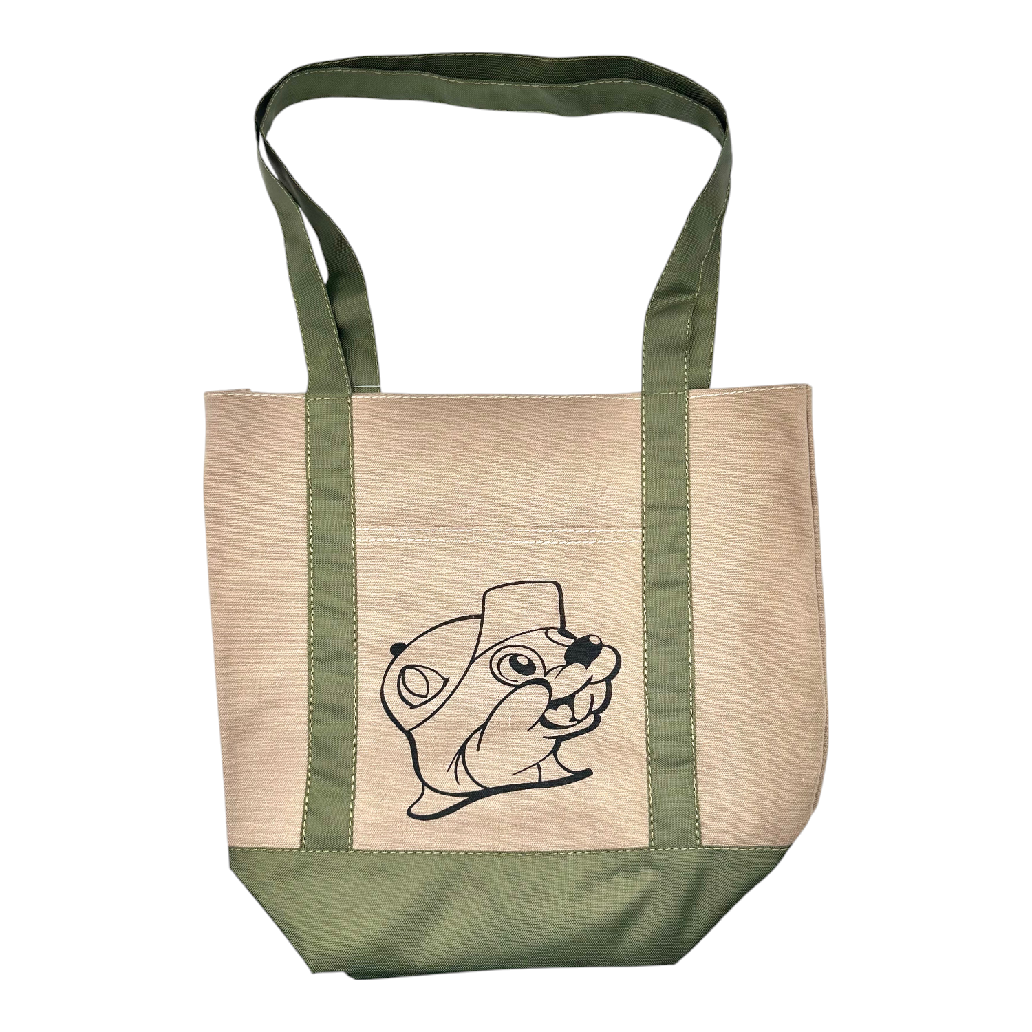 ★TOUT Y EST★ GNRL Mini Canvas Tote Bag KHAKI WBD2L92509 WB Mini Canvas Tote Bag - Natural White/Natural Grey