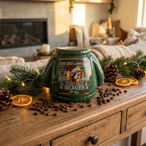 Buc-ee's Ugly Christmas Sweater Candle