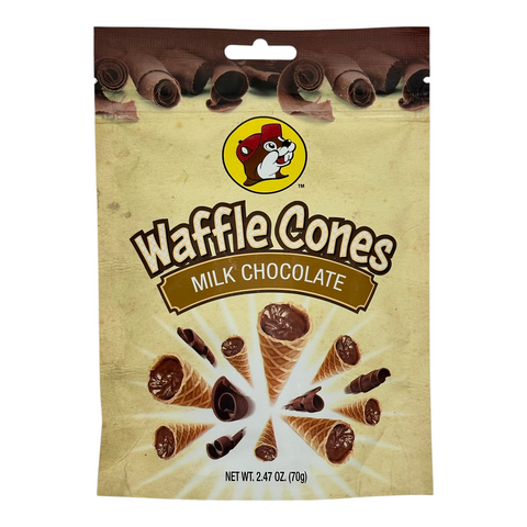 Buc-ee’s Mini Waffle Cones - Dark & Milk Chocolate