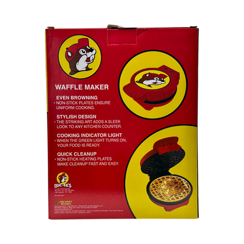 Buc-ee's Waffle Maker with Iconic Logo Shape