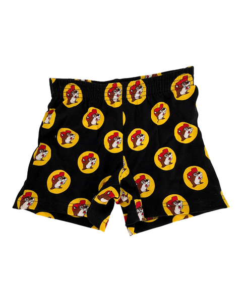 Black shorts - playful design for youth